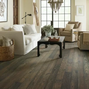 Hardwood in a living room | Stevens Floor Coverings